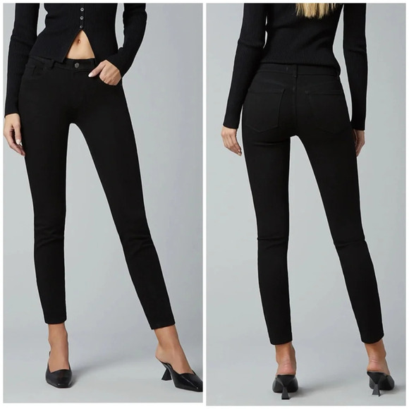 DL1961 Denim - DL1961 Emma Skinny Low Rise Instasculp Black Jeans Sz 29